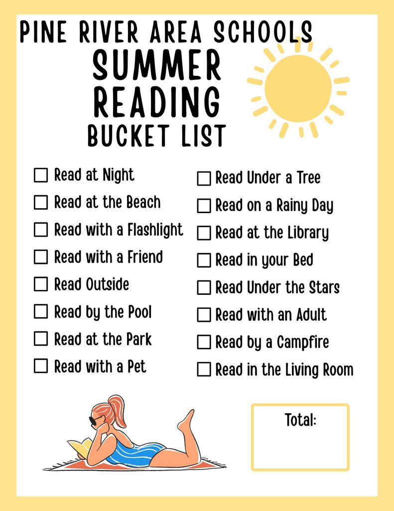 summer reading checklist