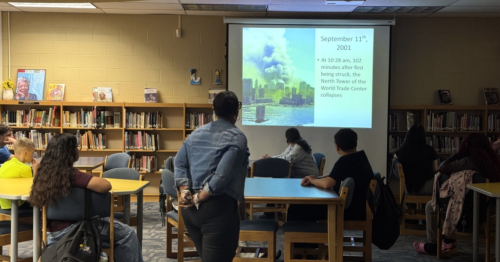 McGowan Sharing 9/11 Lesson with PTJH Students