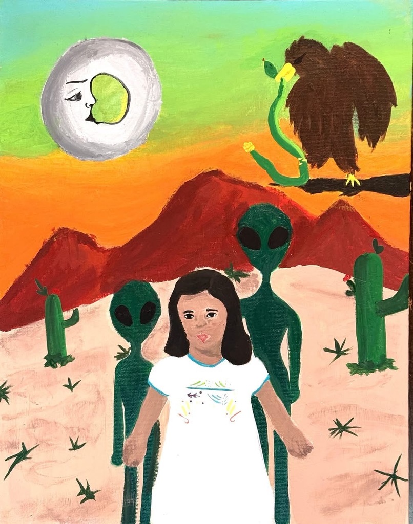 Pine Tree Junior High art students