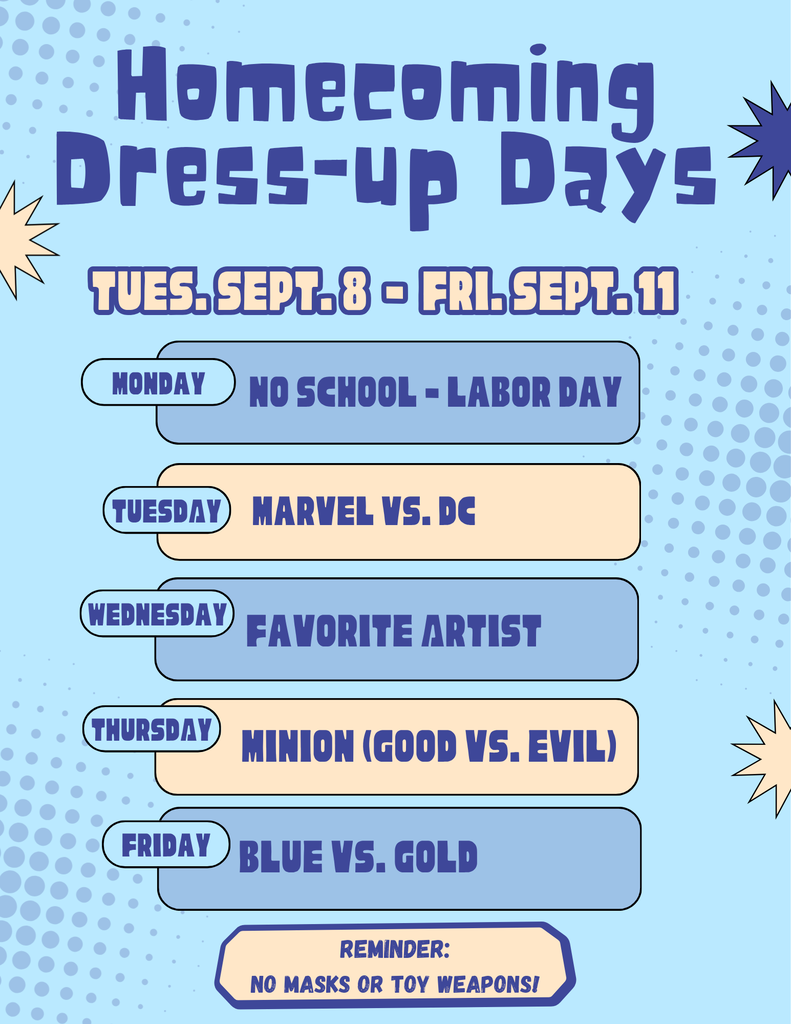 Homecoming Dress Up Days