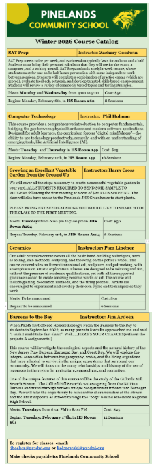 Community School Winter 2026