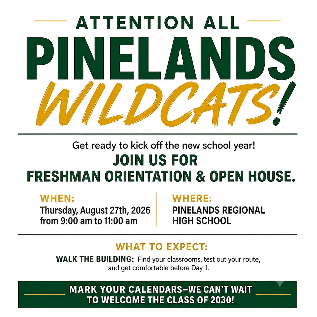 freshman orientation will be 8/27/26 at 9:00 AM