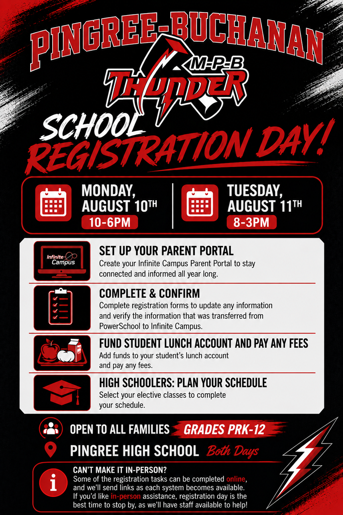 Pingree-Buchanan School Registration Flyer