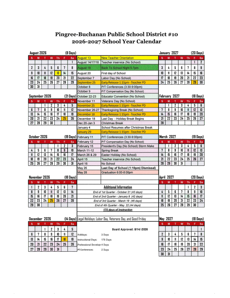 district calendar