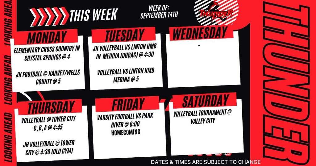 weekly activities