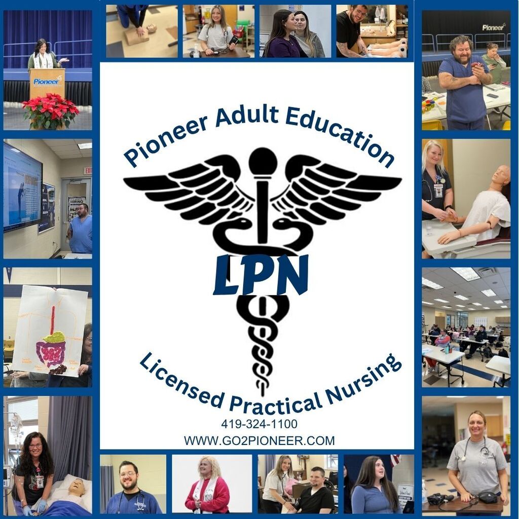 Flyer for Pioneer Adult Educations LPN Program