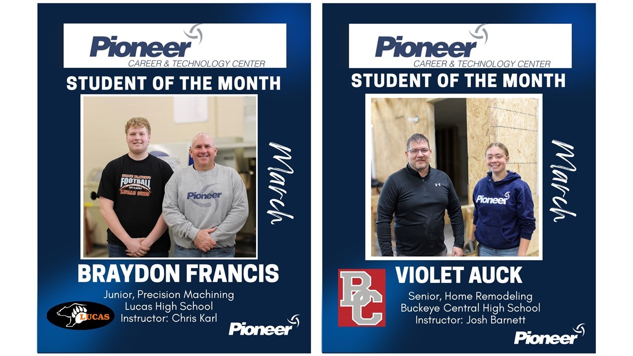 March Students of the Month | Pioneer Career and Technology Center