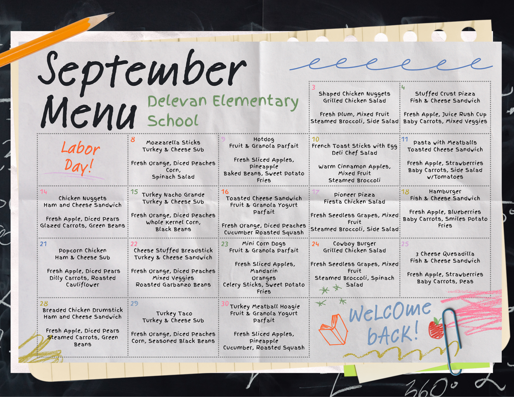 September Lunch Menu