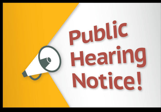 Public hearing notice