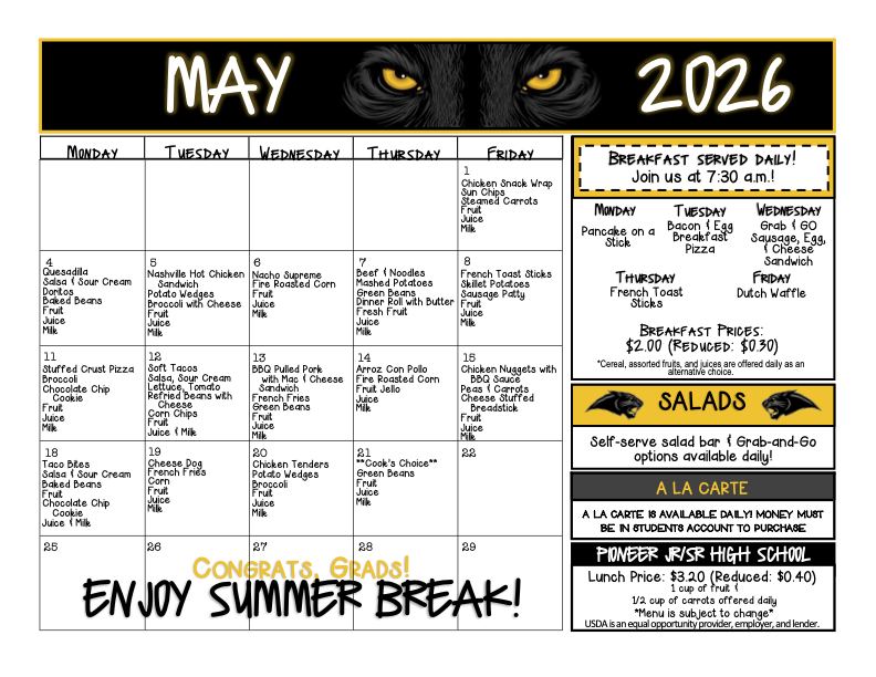 May menu