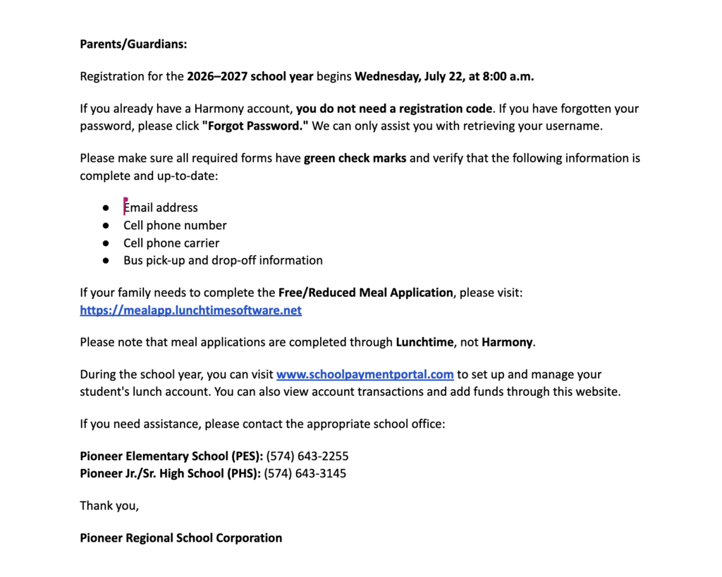 Registration