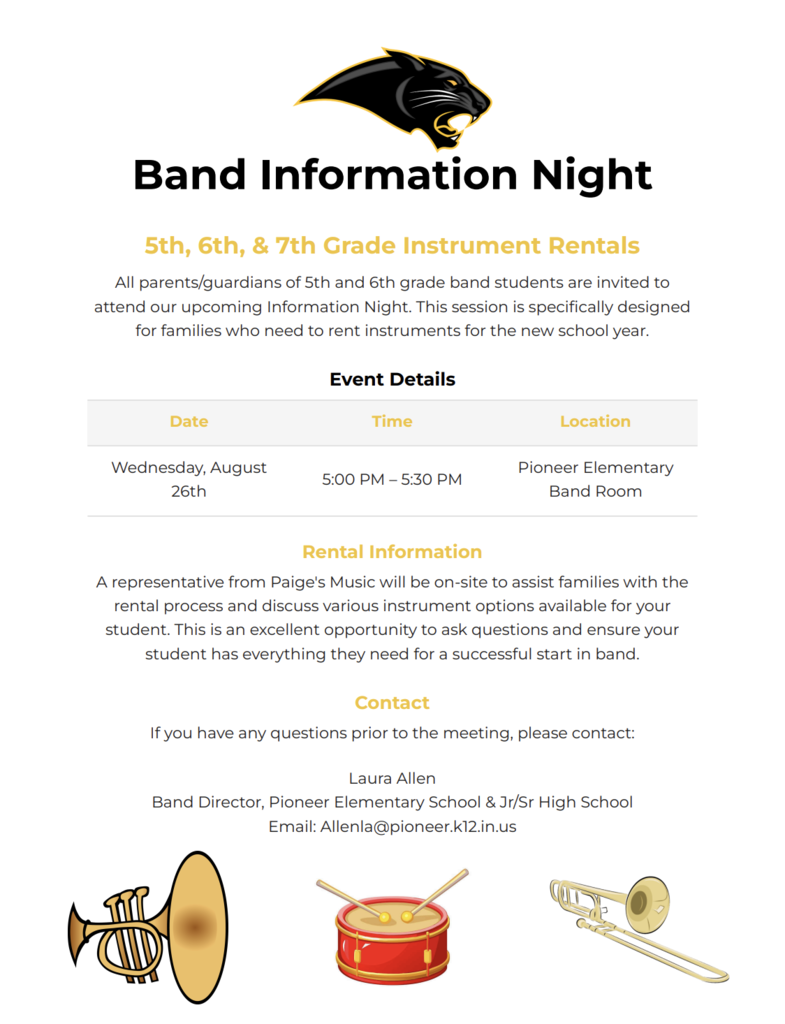 Band Information Night