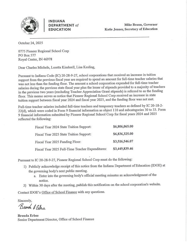Funding Floor Memo