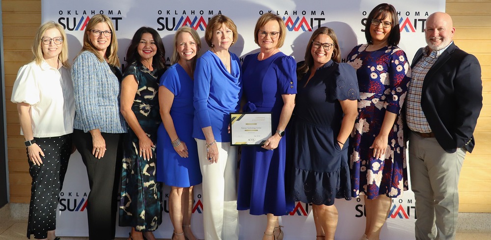 Pictured left to right are PTC employees Kendra Knight, Jennifer Wehrenberg, Aimee Snyder, Molly Kyler, Gay Norris (Board Member), Traci Thorpe, Brook Lindsay, Kayla Randol and Kahle Goff