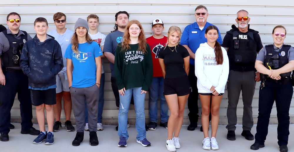 Youth Police Academy students and instructors