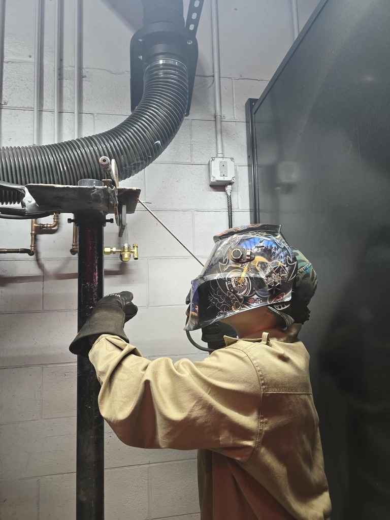 Pioneer Tech welding student