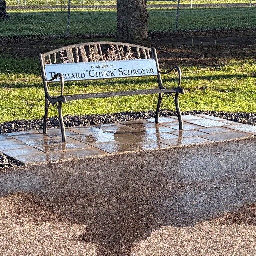Bench that is being dedicated 