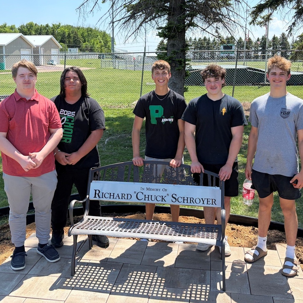 Bench with Students Posing with It 