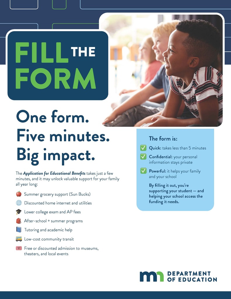 flyer on filling  a form out for educational benefits