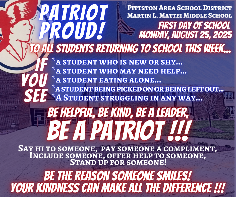 Be a 1st Day PATRIOT August 25, 2025