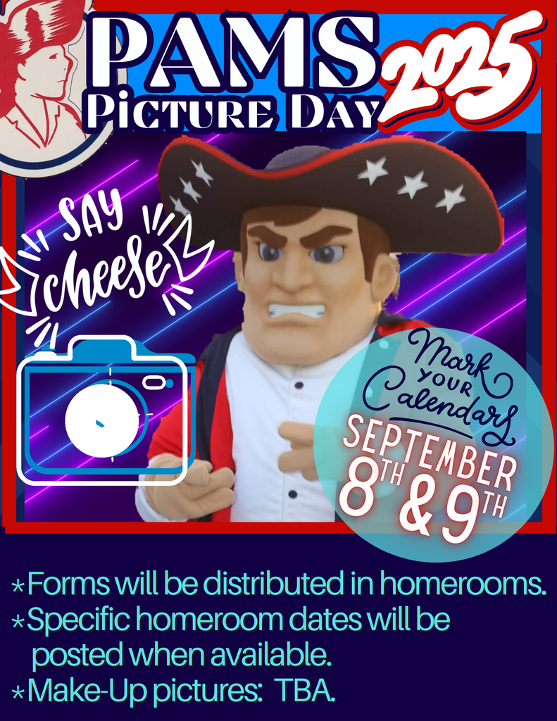 PAMS School picture to be taken on September 8th & 9th