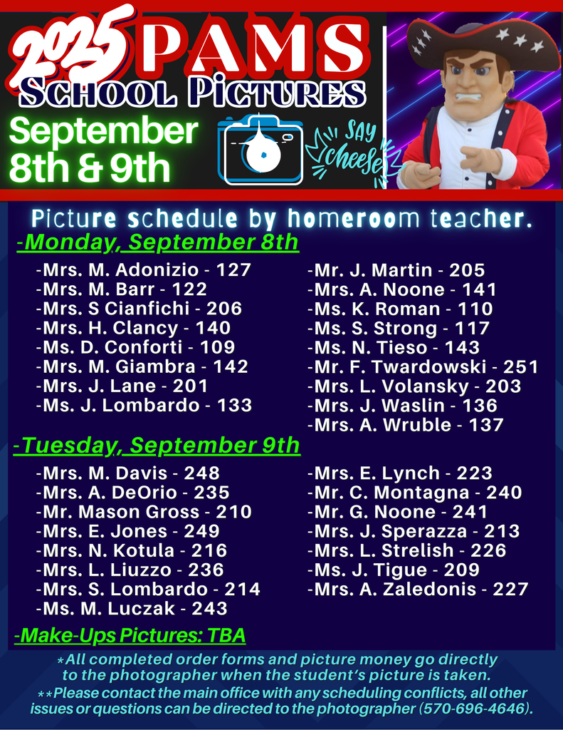 Picture Schedule by Homeroom