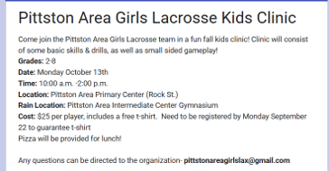 PATRIOT LAX Clinic