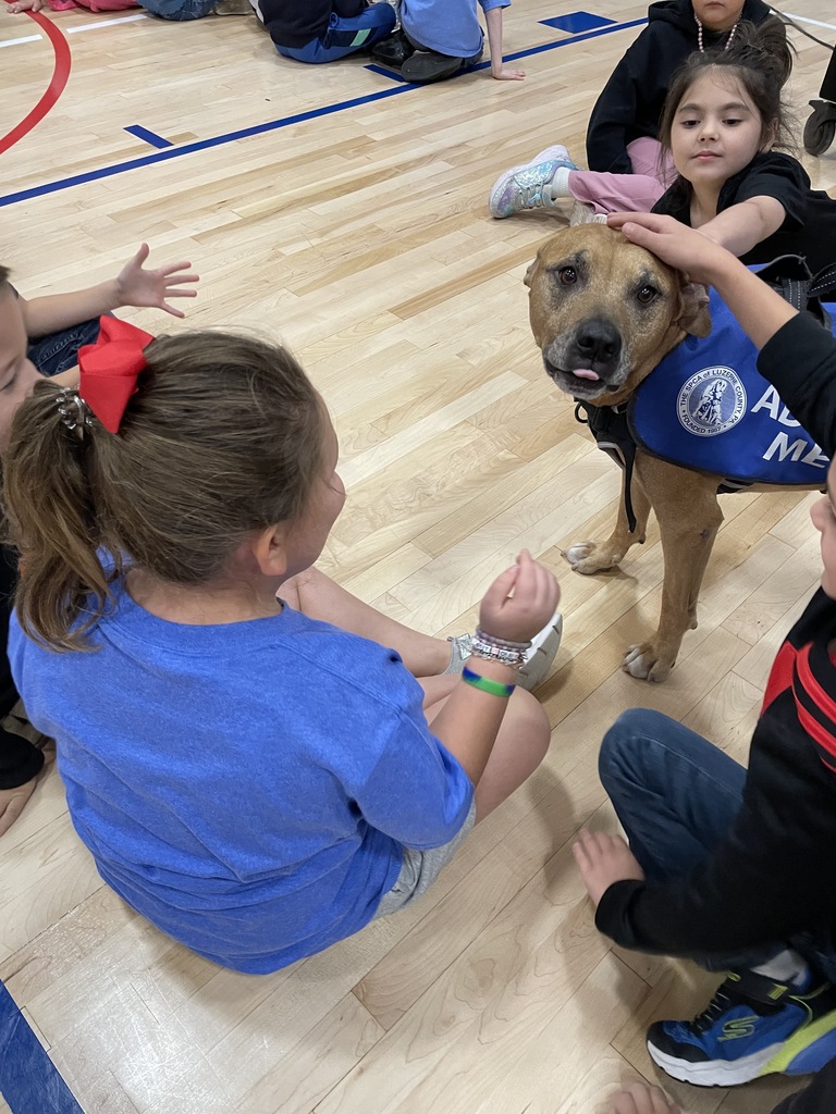 A group of students smiling at the camera holding donated items such jas paper towels, cleaning supplies and dog treats.