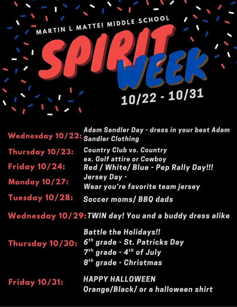 Spirit Week Fall 2025