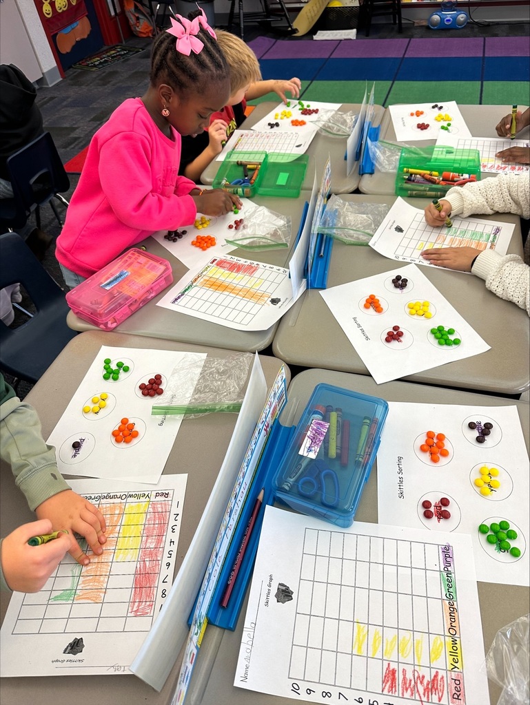 Students working on learningh centers