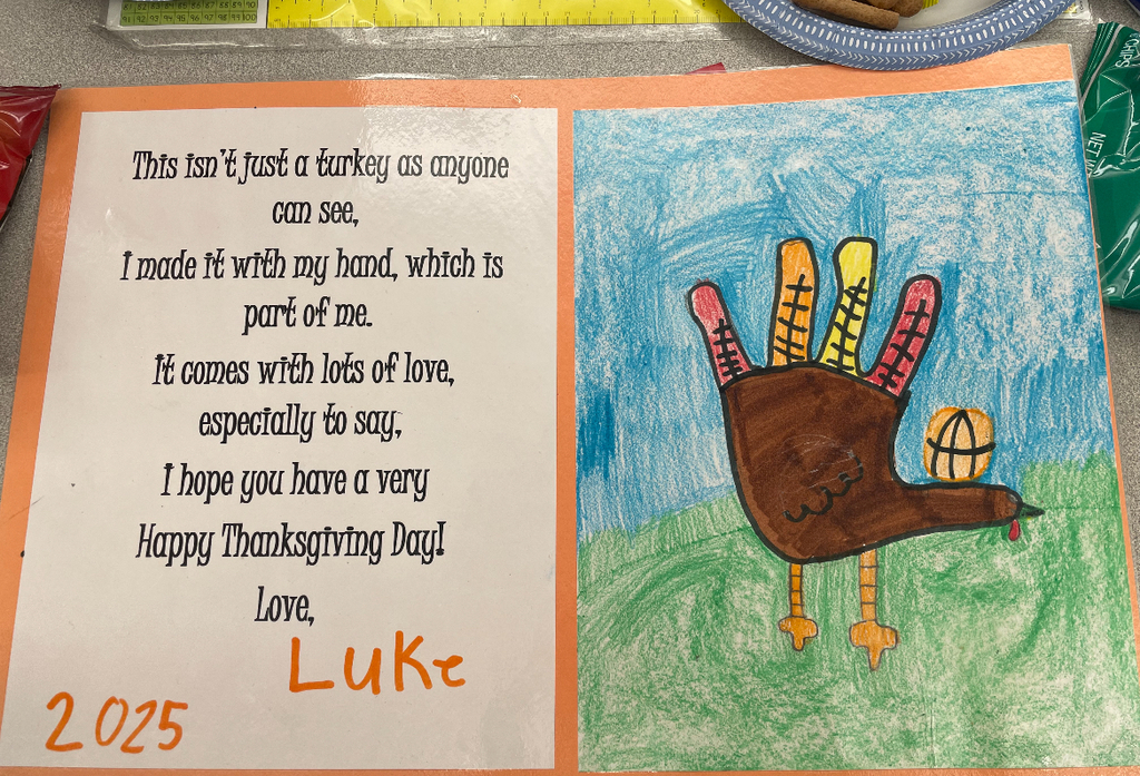 Handprint print turkey and poem