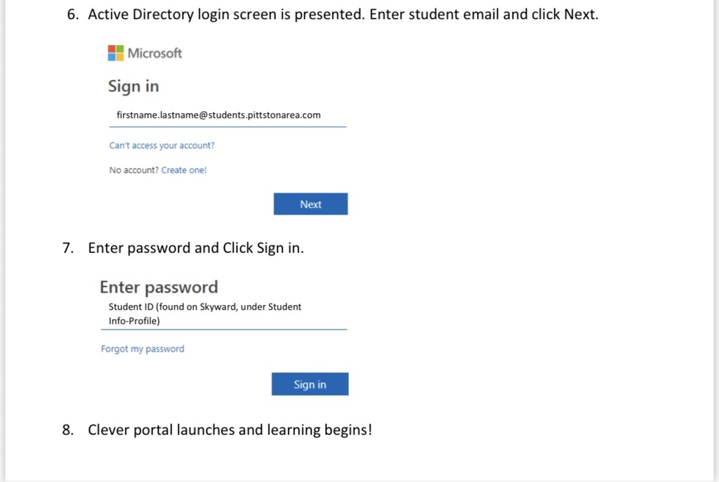 Clever portal instructions