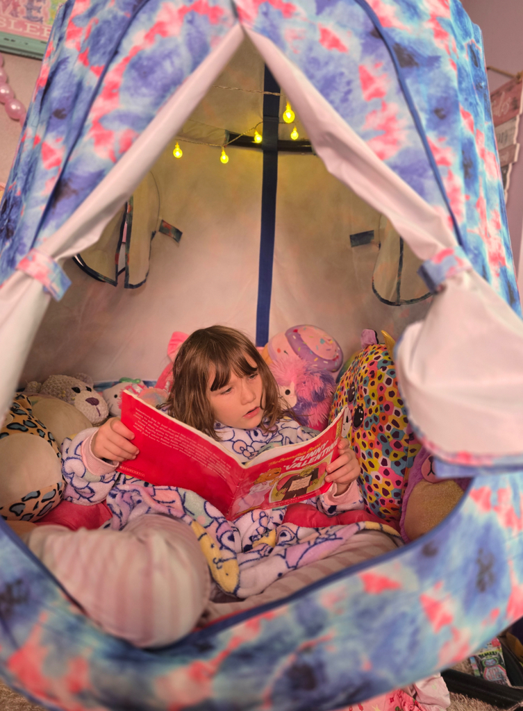 A student holding a book