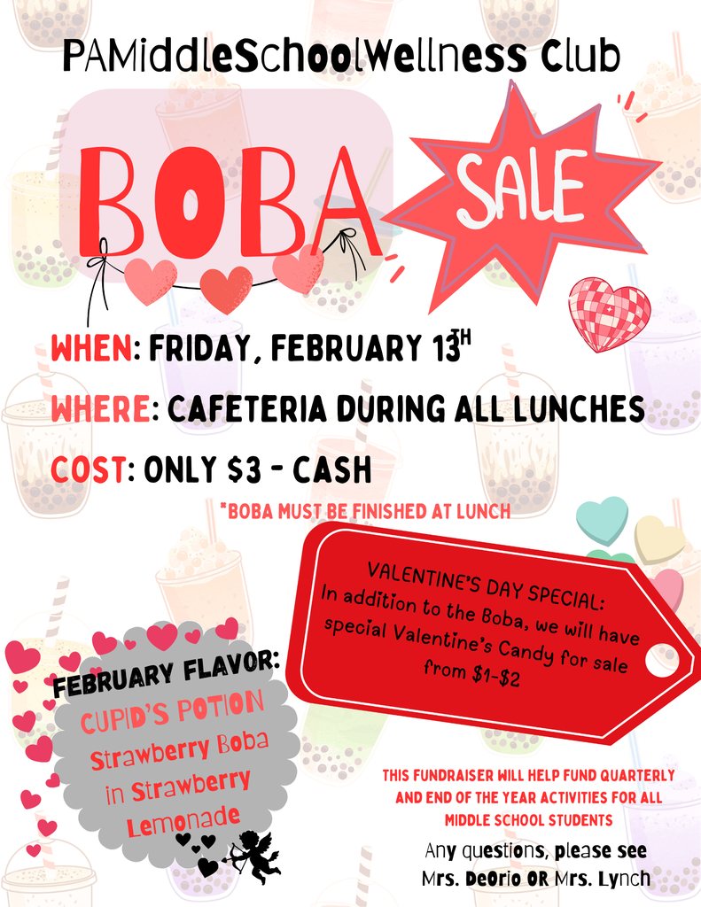 PAMS Wellness Club Valentine's Day Boba SALE!!!