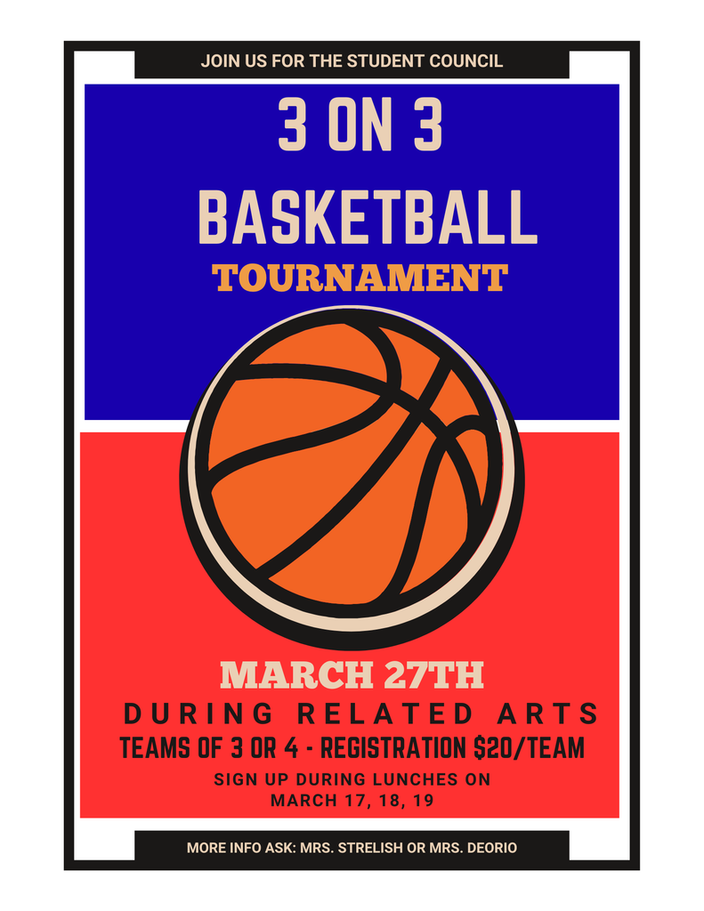 PAMS Student council 3 on 3 Tourney