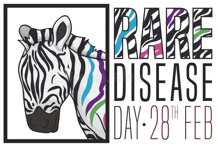 Rare disease day graphic with zebra
