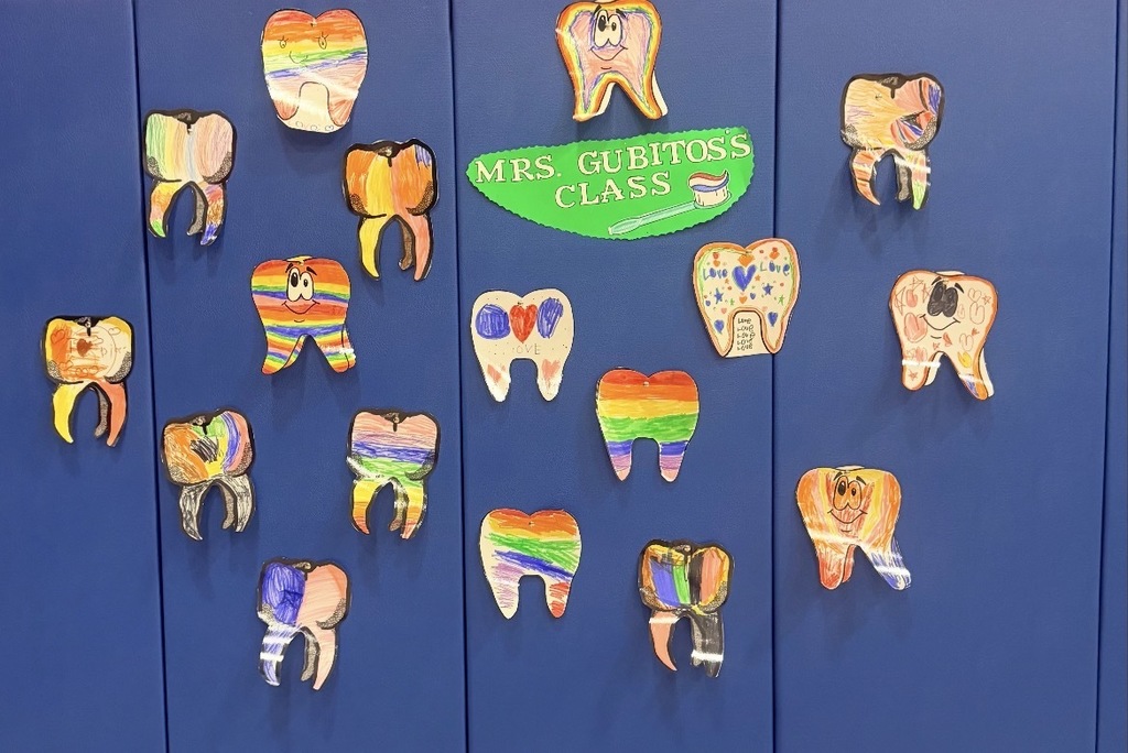 Colorful tooth display.
