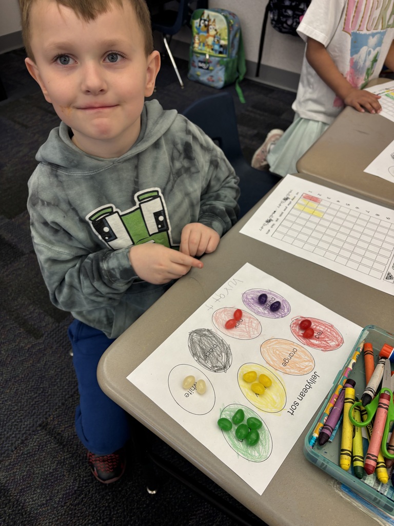A student with jelly beans 