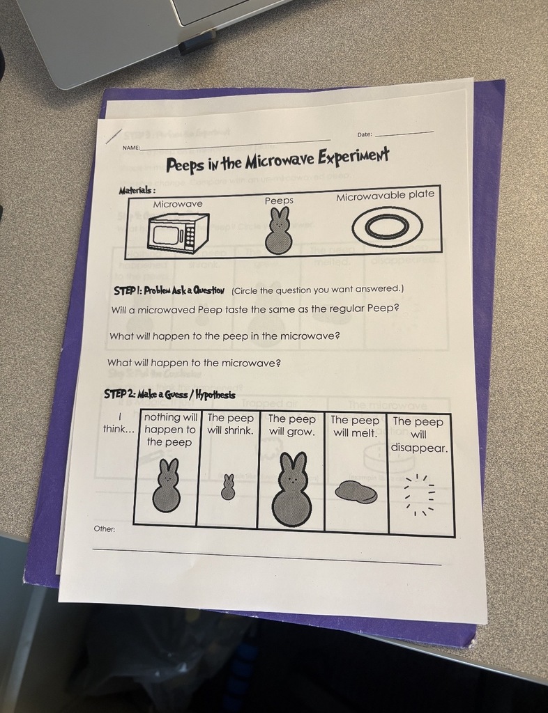 Peep in the microwave experiment handout instructions 