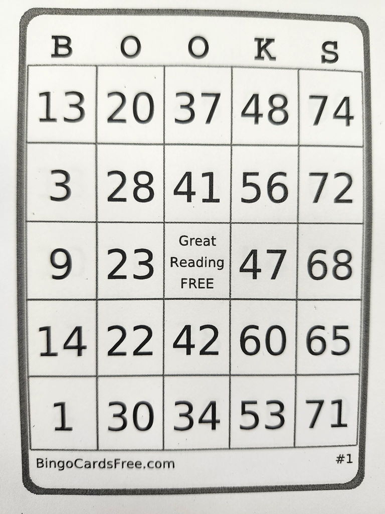 Hockey number bingoBoard