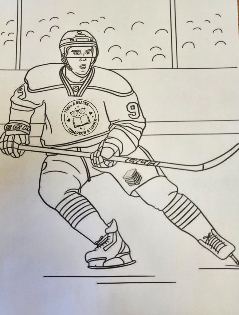 Hockey coloring page