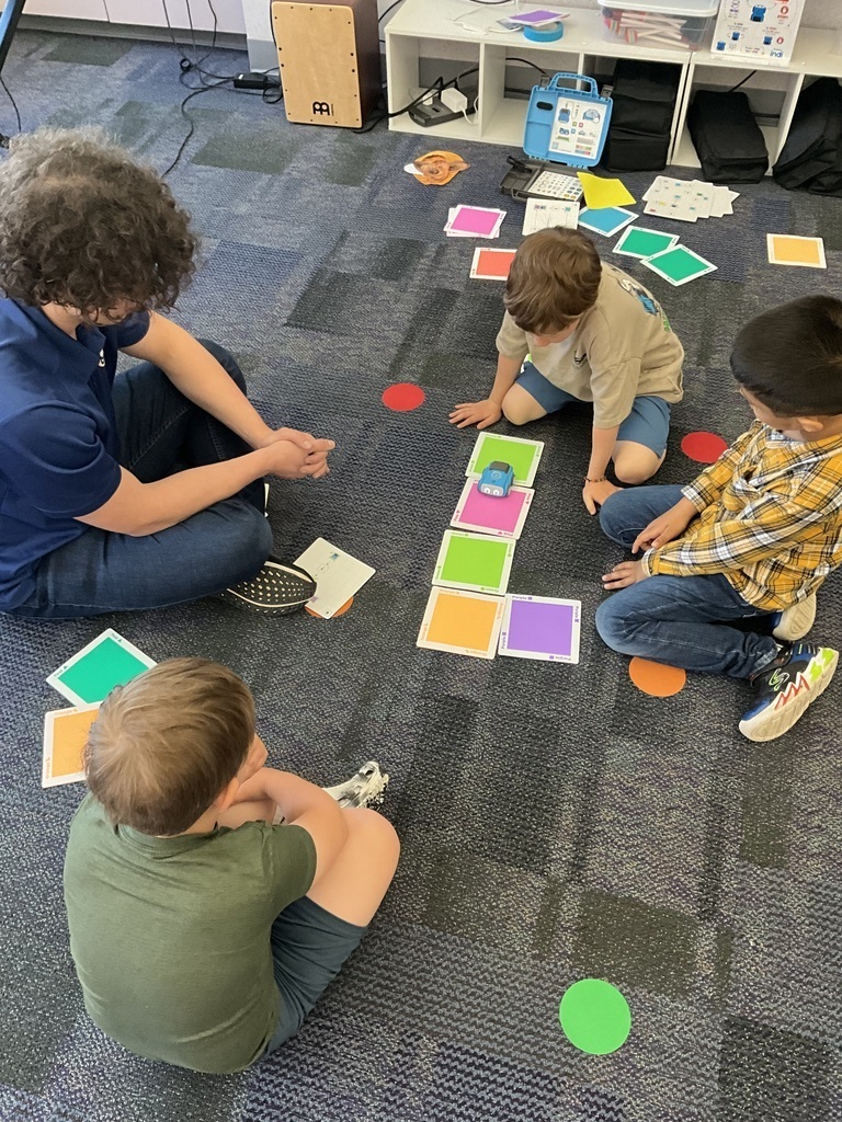 Students working on a stem activity 