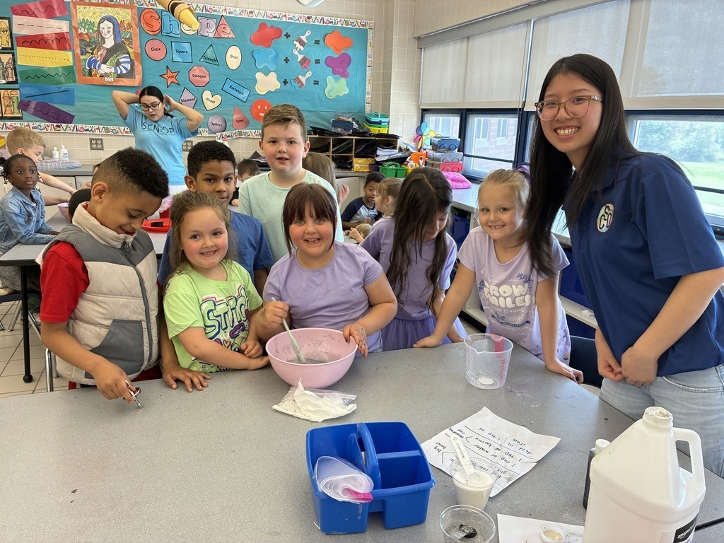 Students working on a stem activity 