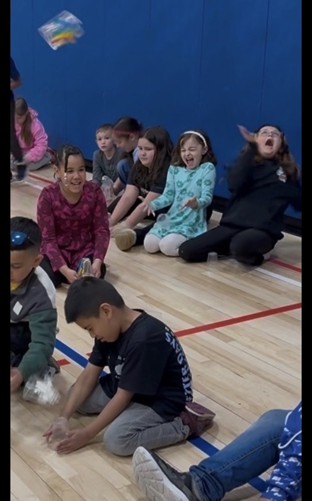 Students participating in stem activities 