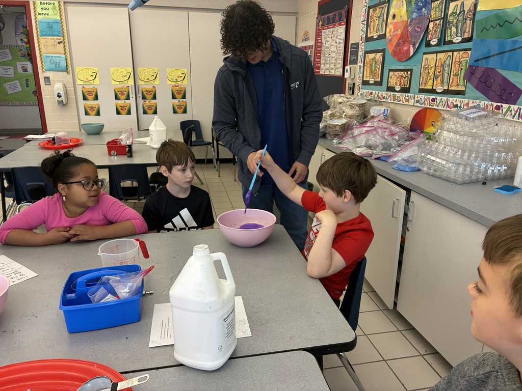 Students participating in stem activities 