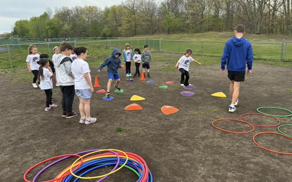 First grade students at field day. 