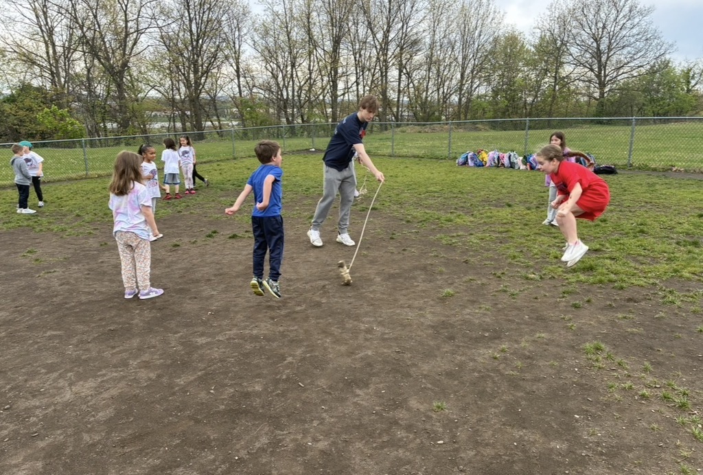 First grade students at field day. 