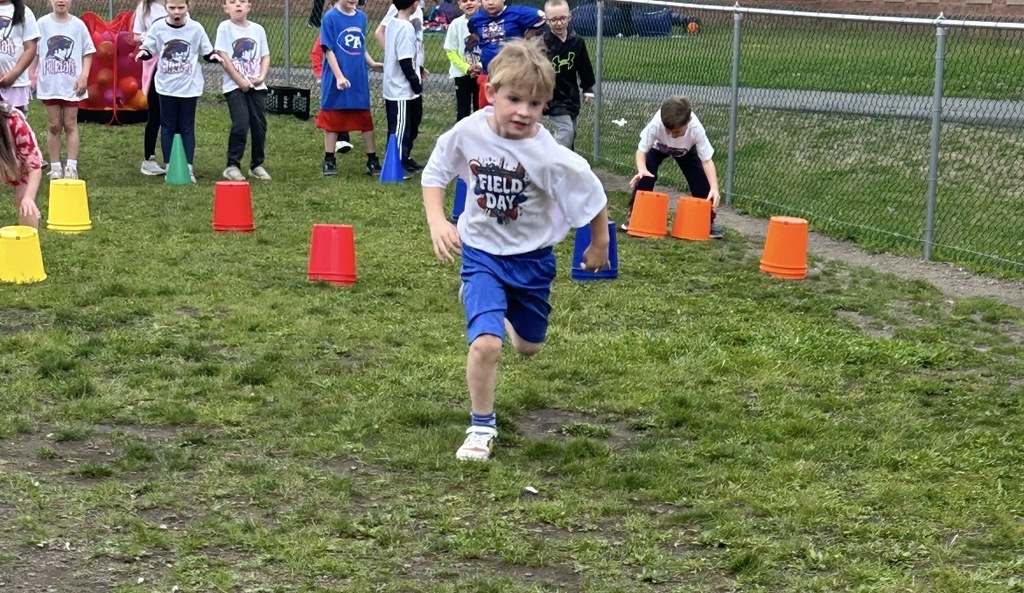 First grade students at field day. 