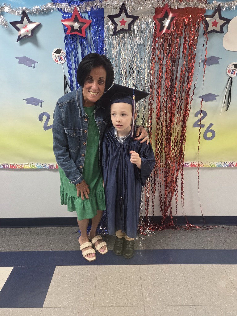 Kindergarten students at graduation. 