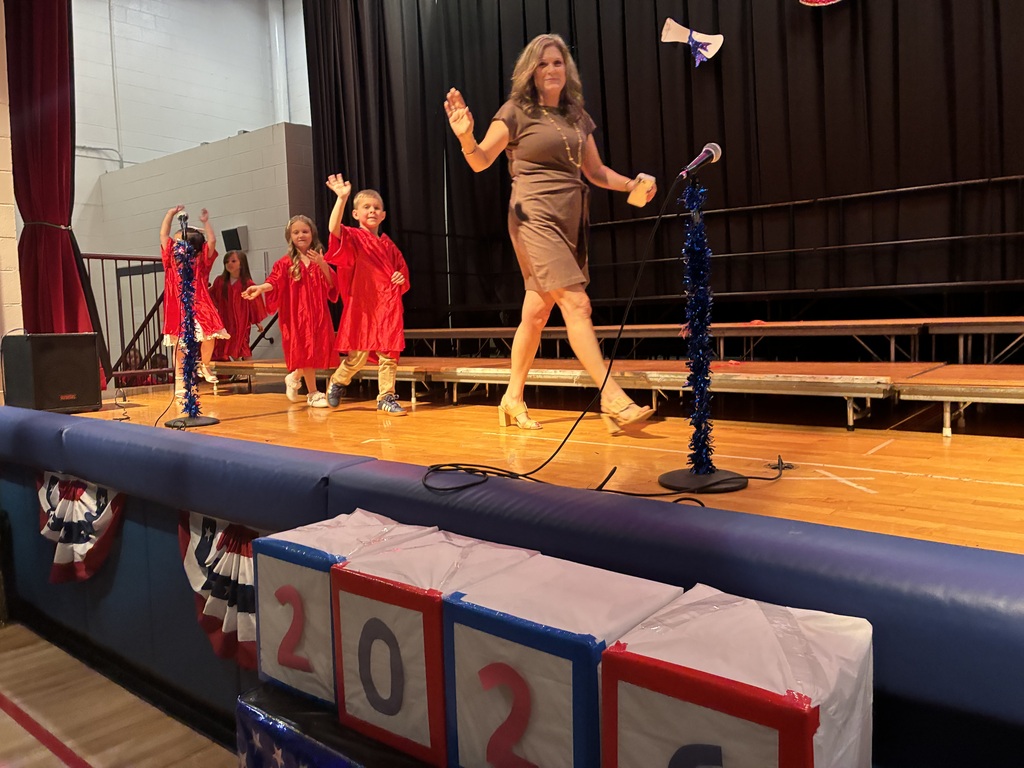 Kindergarten students at graduation. 